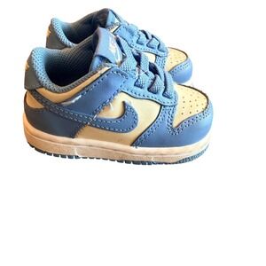 Nike Dunk Low University Blue White Toddler Sneakers FB9107-100 Size 3.5C